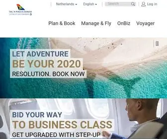 FLysaa.com(FlySAA South African Airways) Screenshot