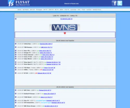 FLysat.com(FlySat Satellite Chart) Screenshot