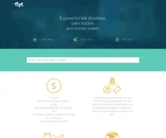 FLYT.it(URL Shortener that allows you to track sales and manage your links) Screenshot