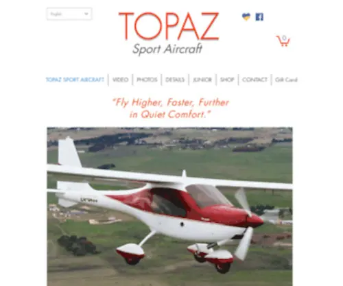 FLytopaz.com(Topaz recreational aircraft) Screenshot