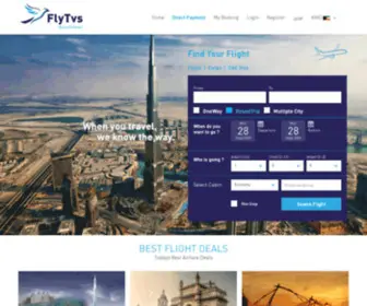 FLYTVS.com(Flytvs-Best Flight Deals, Cheap Air Tickets, Cargo booking, Courier Flytvs) Screenshot