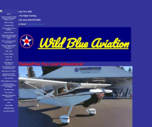 FLYwba.com(Wild Blue Aviation) Screenshot