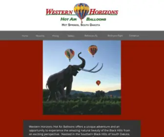 FLywesternhorizons.com(Hot air balloon) Screenshot