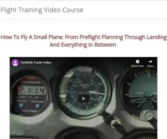 FLywithb.com(Flight Training Video Course) Screenshot