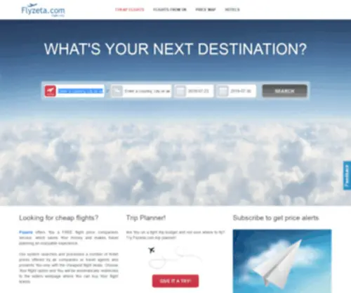 FLyzeta.com(Cheap flights) Screenshot