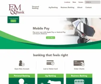Fmbankne.com(F&M Bank) Screenshot