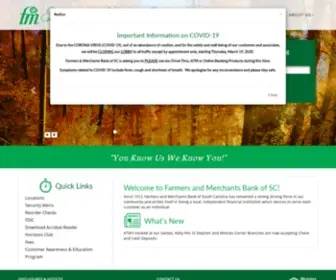 FMBSC.com(Farmers & Merchants Bank of SC) Screenshot