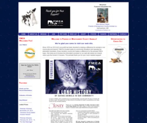 Fmca.org(Friends of Montgomery County Animals) Screenshot