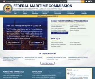 FMC.gov(Federal Maritime Commission) Screenshot