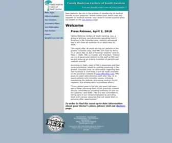 Fmcofsc.com(Family Medicine Centers of South Carolina) Screenshot