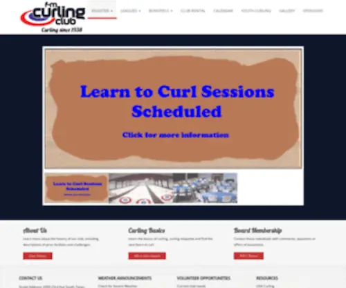 Fmcurling.org(FM Curling Club) Screenshot