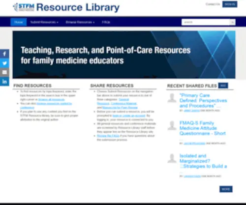 FMDRL.org(Family Medicine Digital Resource Library) Screenshot