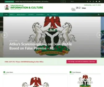 Fmic.gov.ng(Federal Ministry of Information and Culture) Screenshot