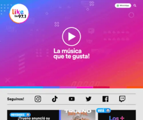 Fmlike.com.ar(Acá vas a encontrar todas las novedades musicales y las noticias de los artistas del momentos) Screenshot