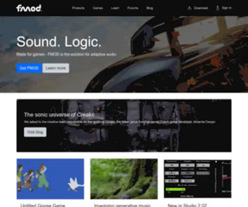 Fmod.org(Fmod Interactive Audio) Screenshot