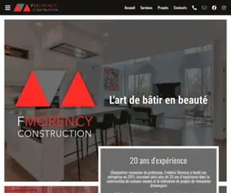 Fmorencyconstruction.com(Morency Construction inc) Screenshot