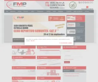 Fmpadel.com(Federacion madrileña de padel) Screenshot