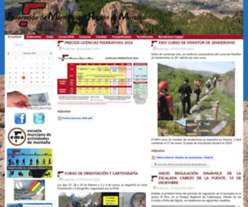 FMRM.net(Federación de Montañismo de la Región de Murcia) Screenshot