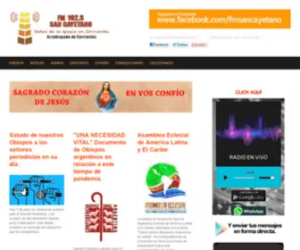 Fmsancayetano.com.ar(FM San Cayetano 102.5 Mhz) Screenshot