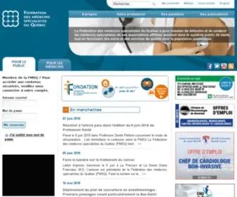 FMSQ.org(Fédération des médecins spécialistes du Québec) Screenshot