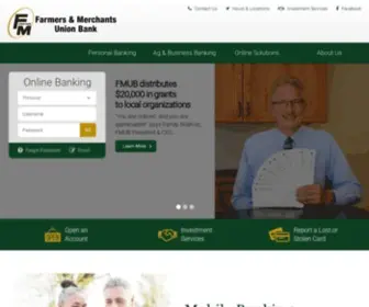 Fmub.com(Farmers & Merchants Union Bank) Screenshot