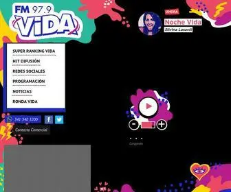 Fmvida.com.ar(FM 97.9 VIDA) Screenshot