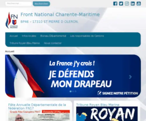 FN17.fr(FN 17 Federation Front National de Charente) Screenshot