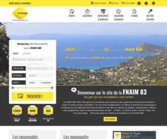 Fnaim-Var.com(Annonces immobilières de vente et location de logement et commerces dans le Var) Screenshot