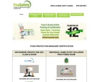 Fnasafety.com(Food and Alcohol Safety Classes) Screenshot