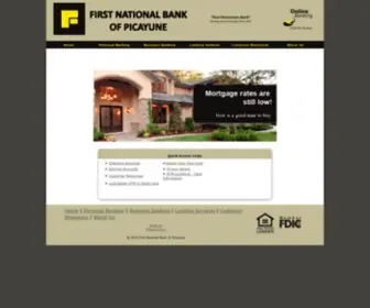 Fnbop.com(First National Bank of Picayune) Screenshot