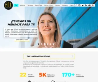 FNL.edu.co(Language Solutions) Screenshot