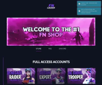 Fnlocker.net(Highest Quality Fortnite Accounts Shop) Screenshot