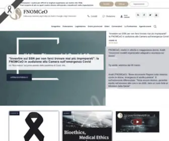 Fnomceo.it(Portale della Federazione Nazionale degli Ordini dei Medici Chirurghi e degli Odontoiatri) Screenshot