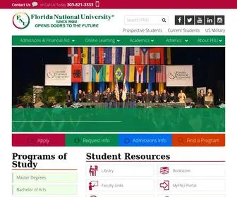 Fnu.edu(Florida National University) Screenshot
