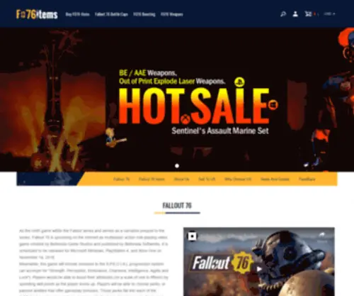 FO76Items.com(Buy Fallout 76 Items) Screenshot