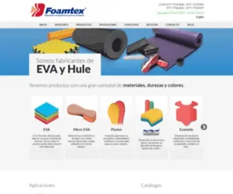 Foamtex.com.mx(Somos fabricantes de EVA y Hule) Screenshot