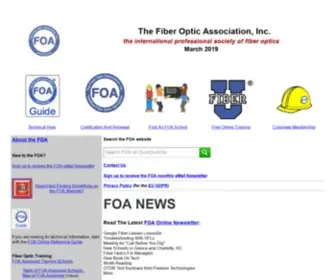 Foa.org(The Fiber Optic Association) Screenshot