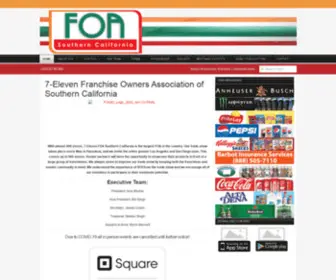 Foasc.com(Seven Eleven Franchise Owners Association Of South California) Screenshot