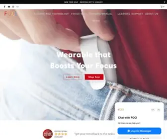 Fociai.com(Focus Enhancing Biometric Wearable) Screenshot