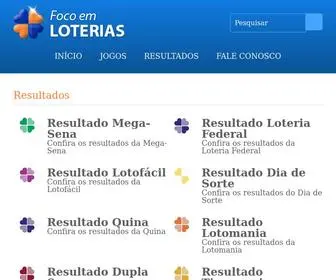Focoemloterias.com.br(Foco em Loterias) Screenshot