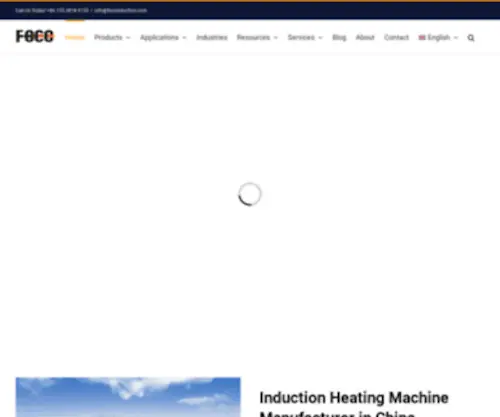 Focoinduction.com(Induction heating machine and equipment Manufacturer. FOCO induction) Screenshot