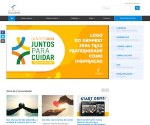 Focolares.org.br(Movimento dos Focolares) Screenshot
