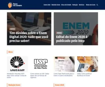 Foconoenem.com(Tudo sobre o ENEM) Screenshot