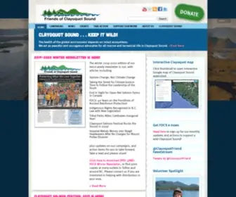 Focs.ca(Friends Of Clayoquot Sound) Screenshot
