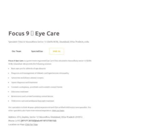 Focus9Eyecare.com(Focus9Eyecare) Screenshot