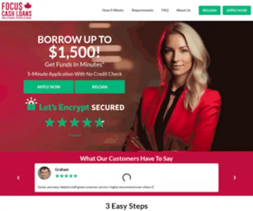 Focuscashloans.com(Online Payday Loans in Canada) Screenshot