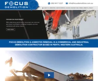 Focusdemolition.com.au(Commercial Demolition Perth) Screenshot