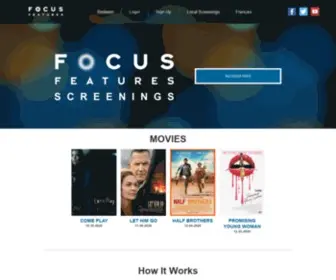 Focusfeaturesscreenings.com(Focus Features Screenings) Screenshot