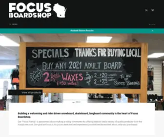 Focusmadison.com(Focus Boardshop) Screenshot