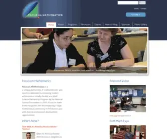 Focusonmath.org(Focus on Mathematics) Screenshot